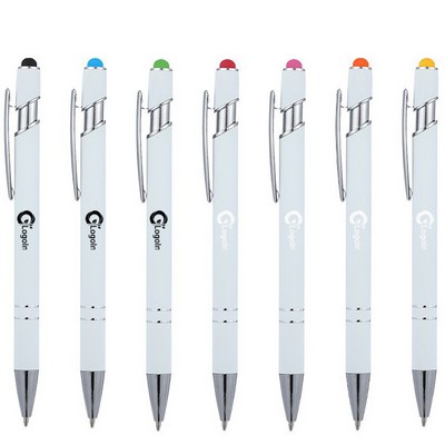 2-in-1 Stylus Retractable Ballpoint Pen with Stylus Tip